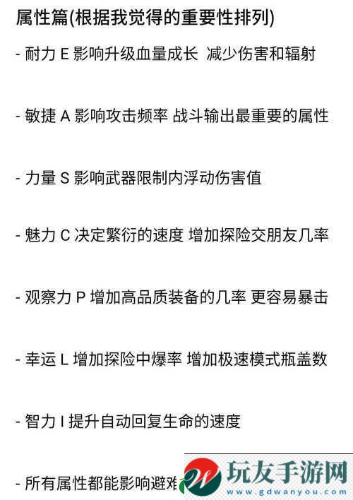 辐射避难所战斗属性影响深度解析：属性隐藏效果揭秘