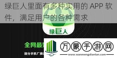 绿巨人里面有多种实用的APP软件满足用户的各种需求