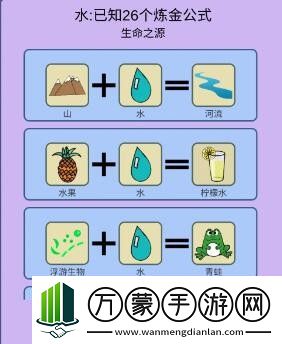 简单的炼金术水合成配方表